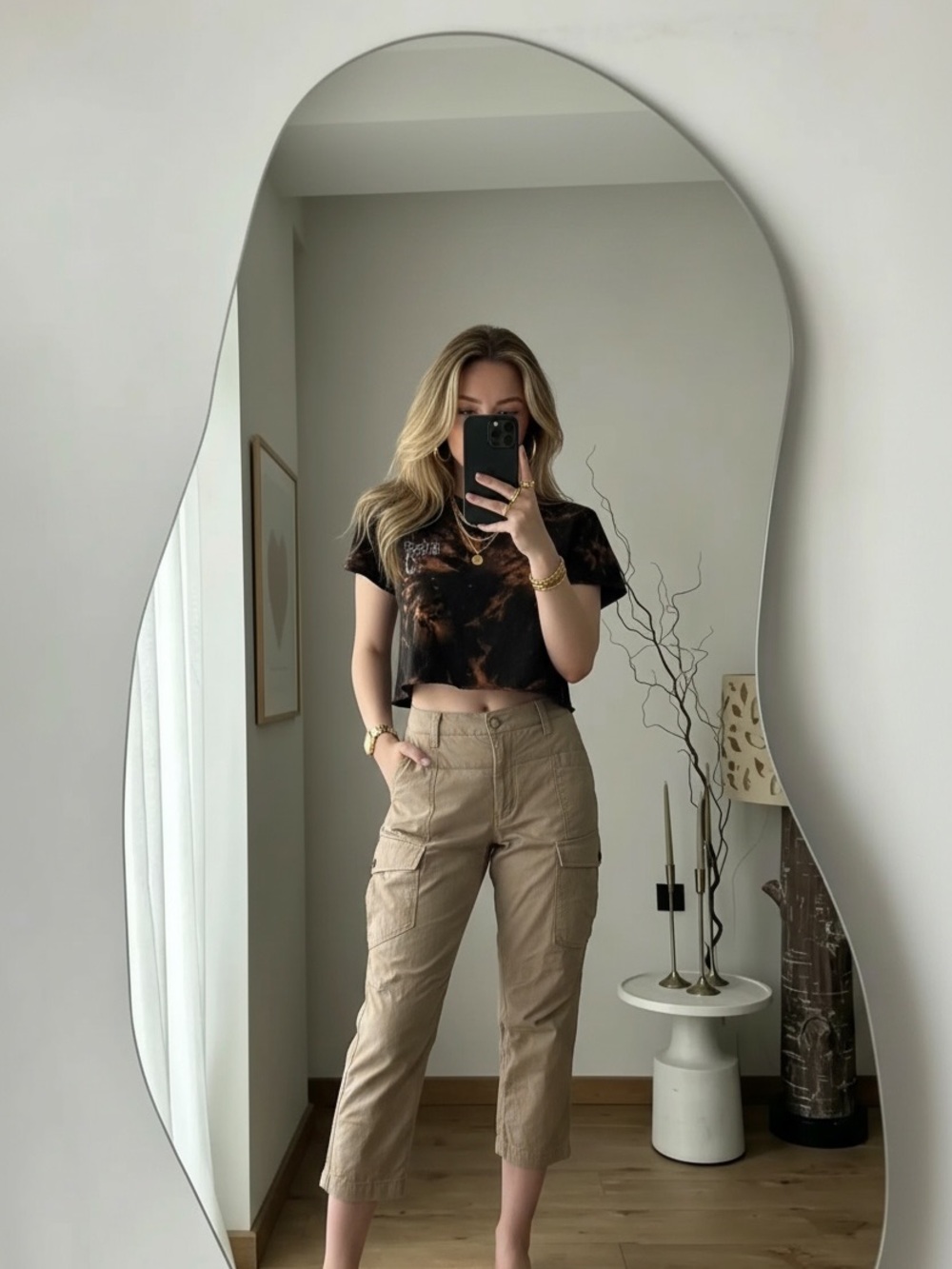3.1 Phillip Lim Tan Cargo Crop Pants